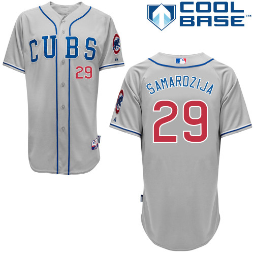 Jeff Samardzija #29 mlb Jersey-Chicago Cubs Women's Authentic 2014 Road Gray Cool Base Baseball Jersey